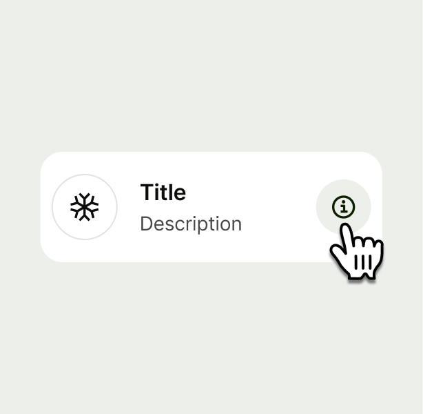 a gloved hand hovering over the icon button