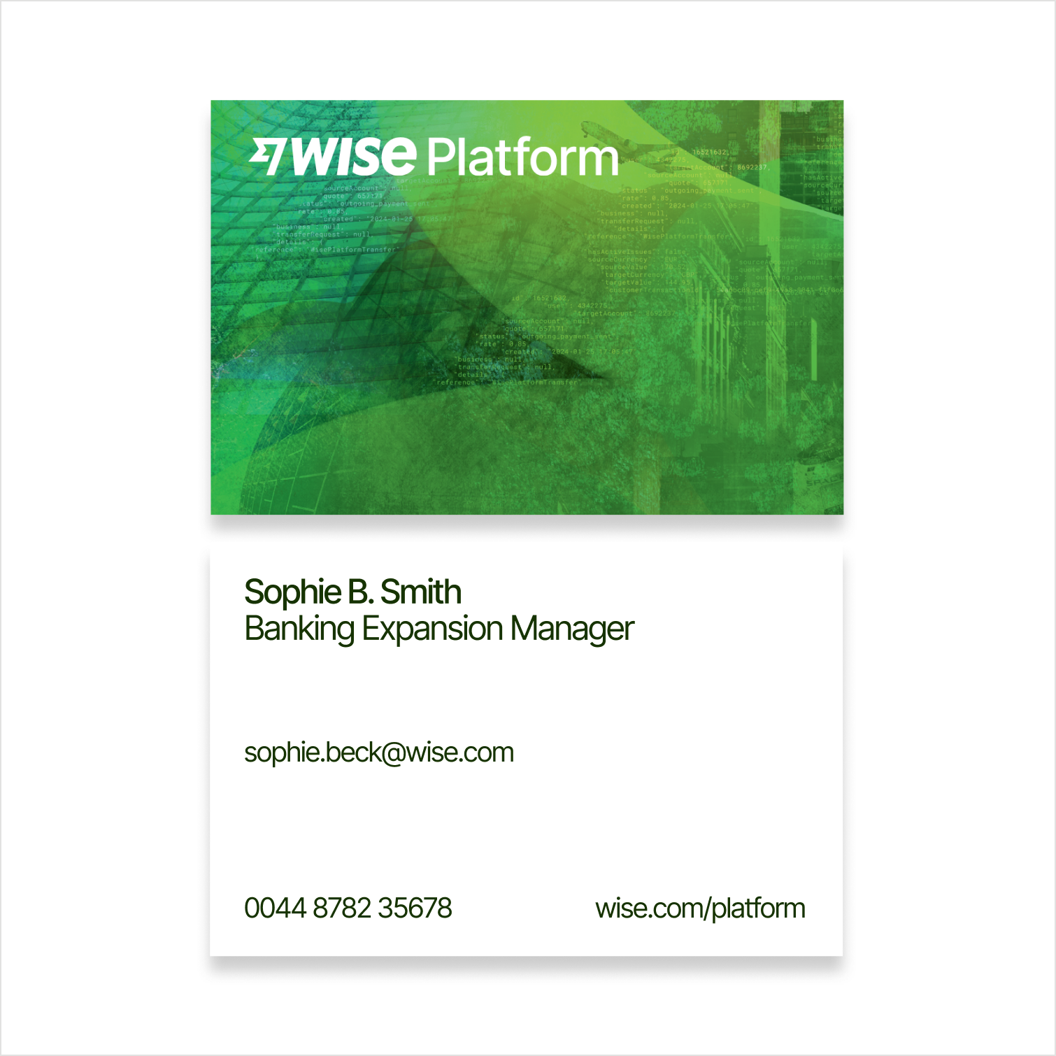 Wise platform business cards