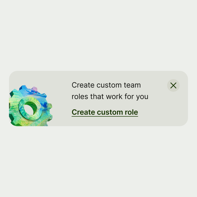 A nudge with a cog illustration.