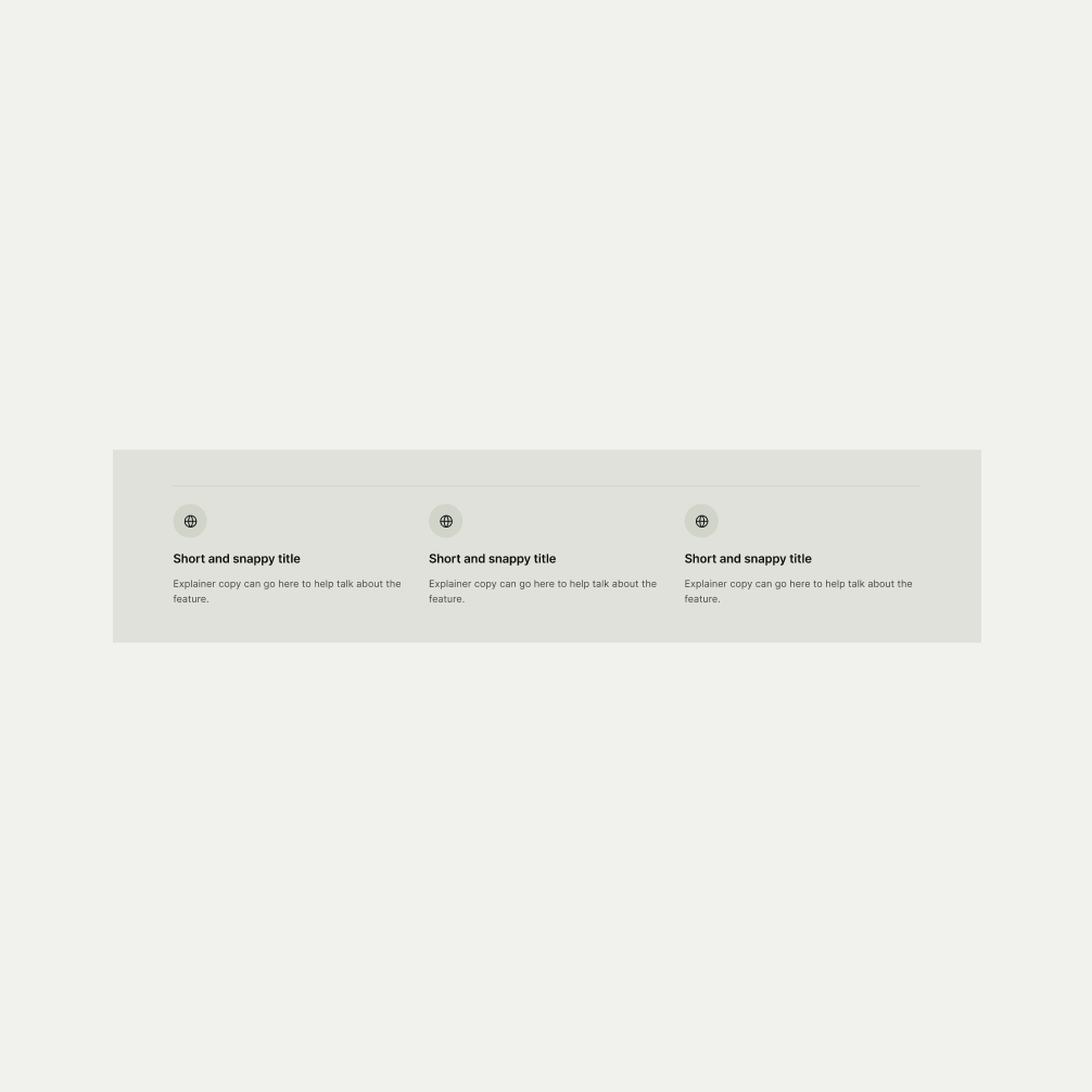Icon Divider pattern in Neutral theme