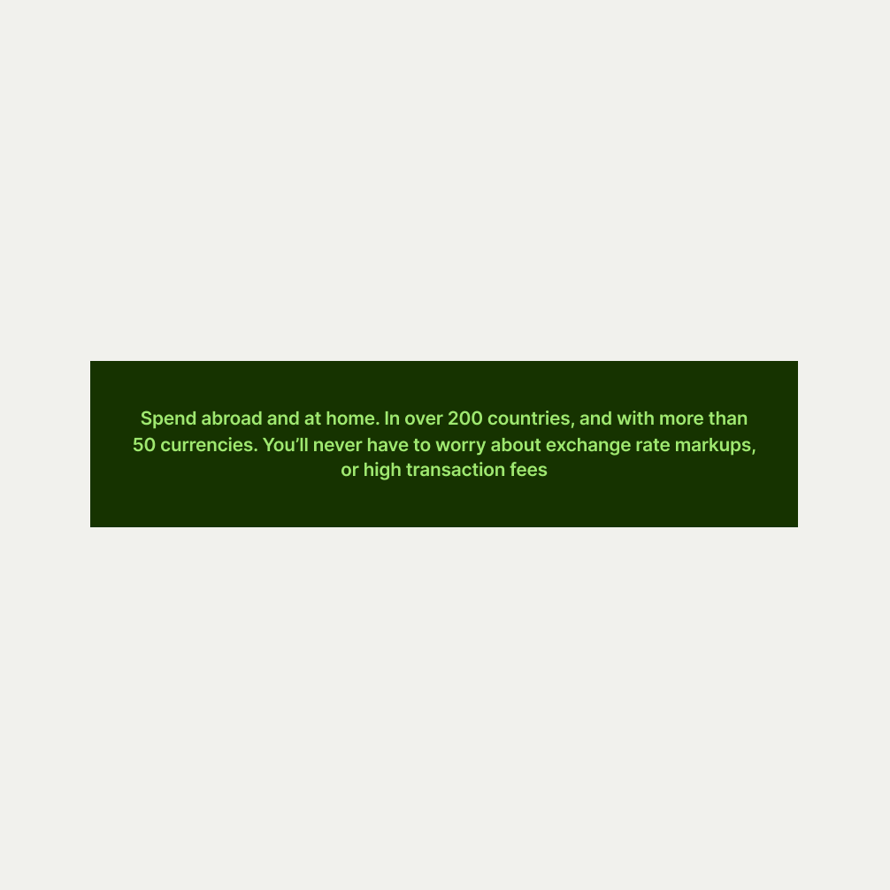 Text Intro pattern in Forest Green theme