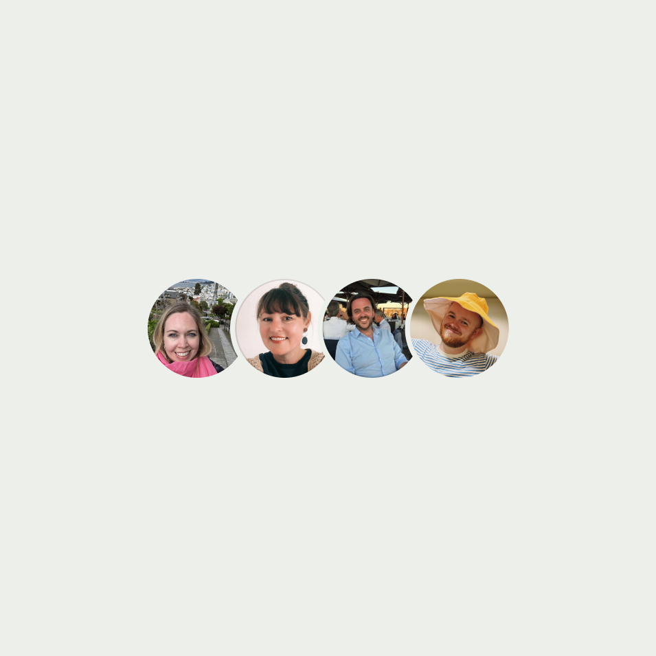 Four avatars stacked horizontally