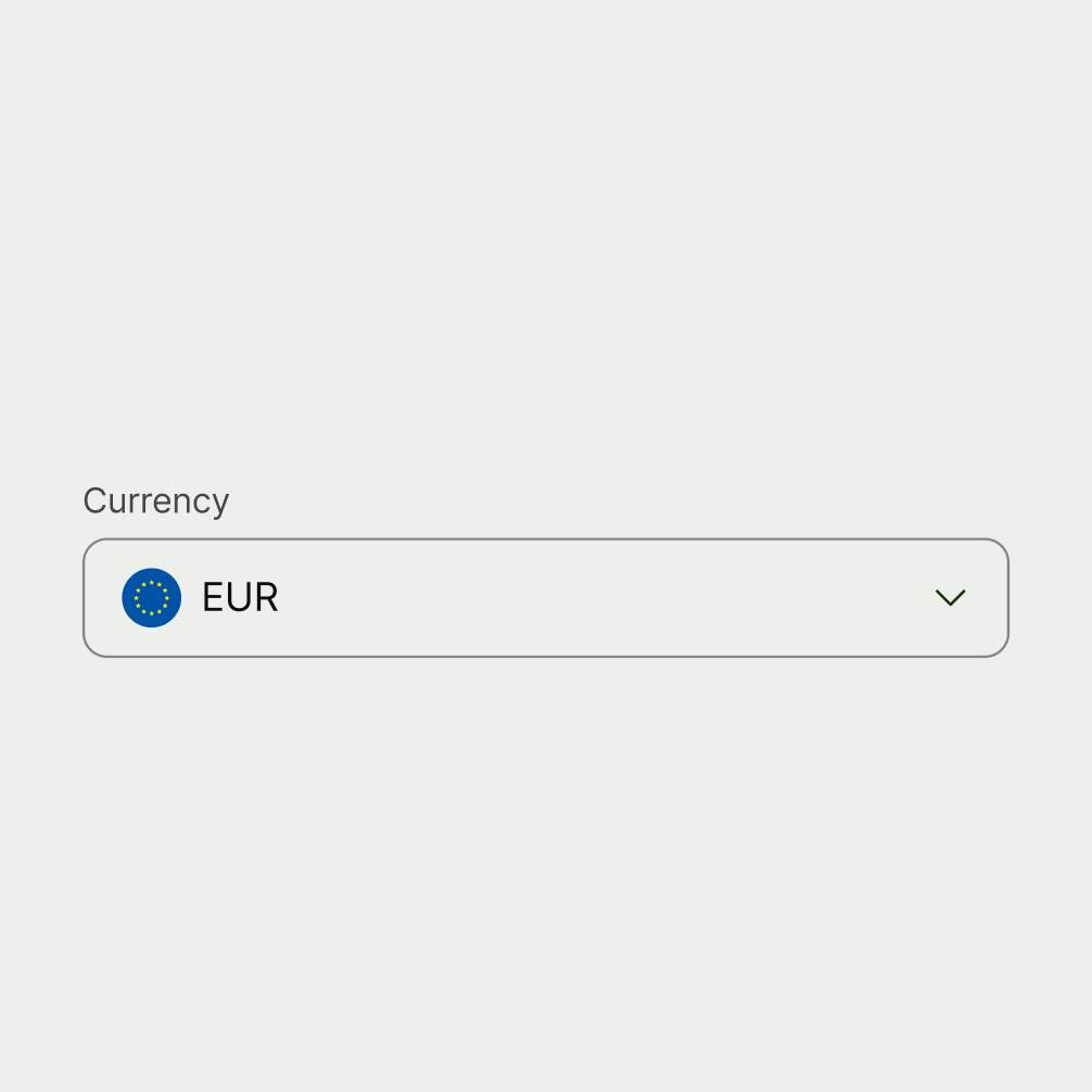 Currency input.