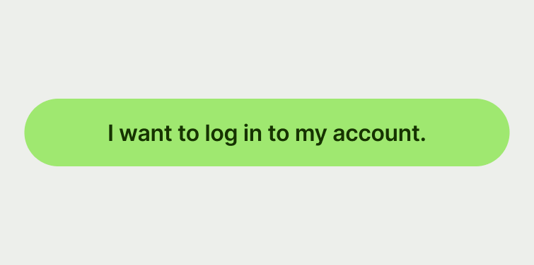 A button that reads 'I want to log in to my account'.