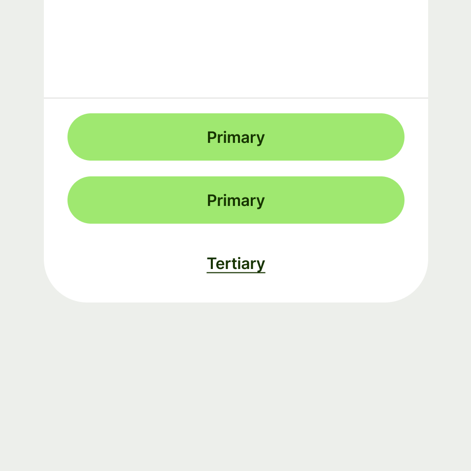 Footer buttons with two primary's and a minimal button