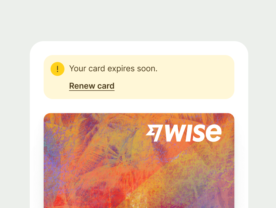 Warning info prompt within a card section.
