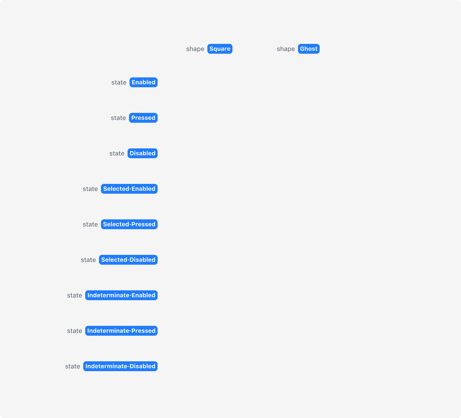 Checkbox의 State - Selected, Unselected, Indeterminate 상태와 Enabled, Pressed, Disabled 조합