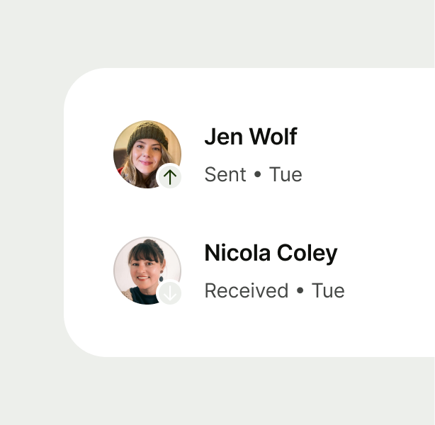 Avatar with a reference icon badge