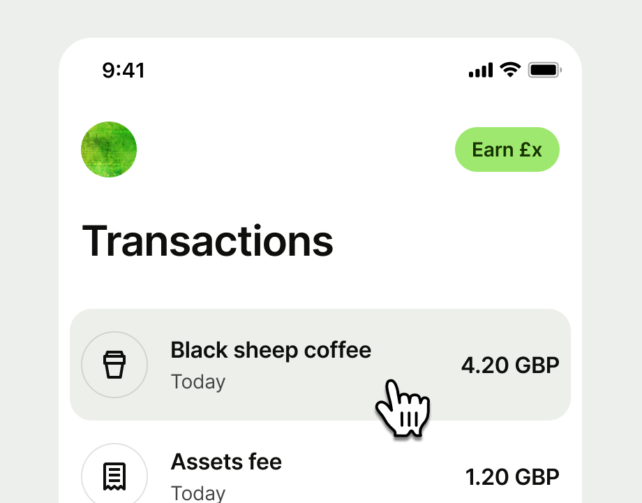 A no action item that is fully interactive