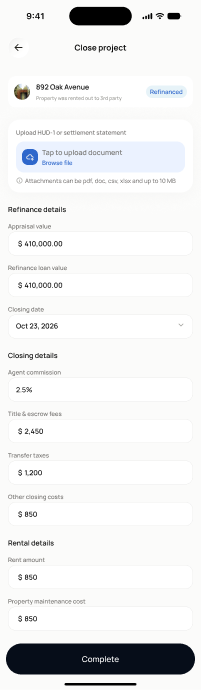 outcome/completed