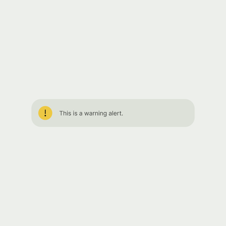 A warning alert