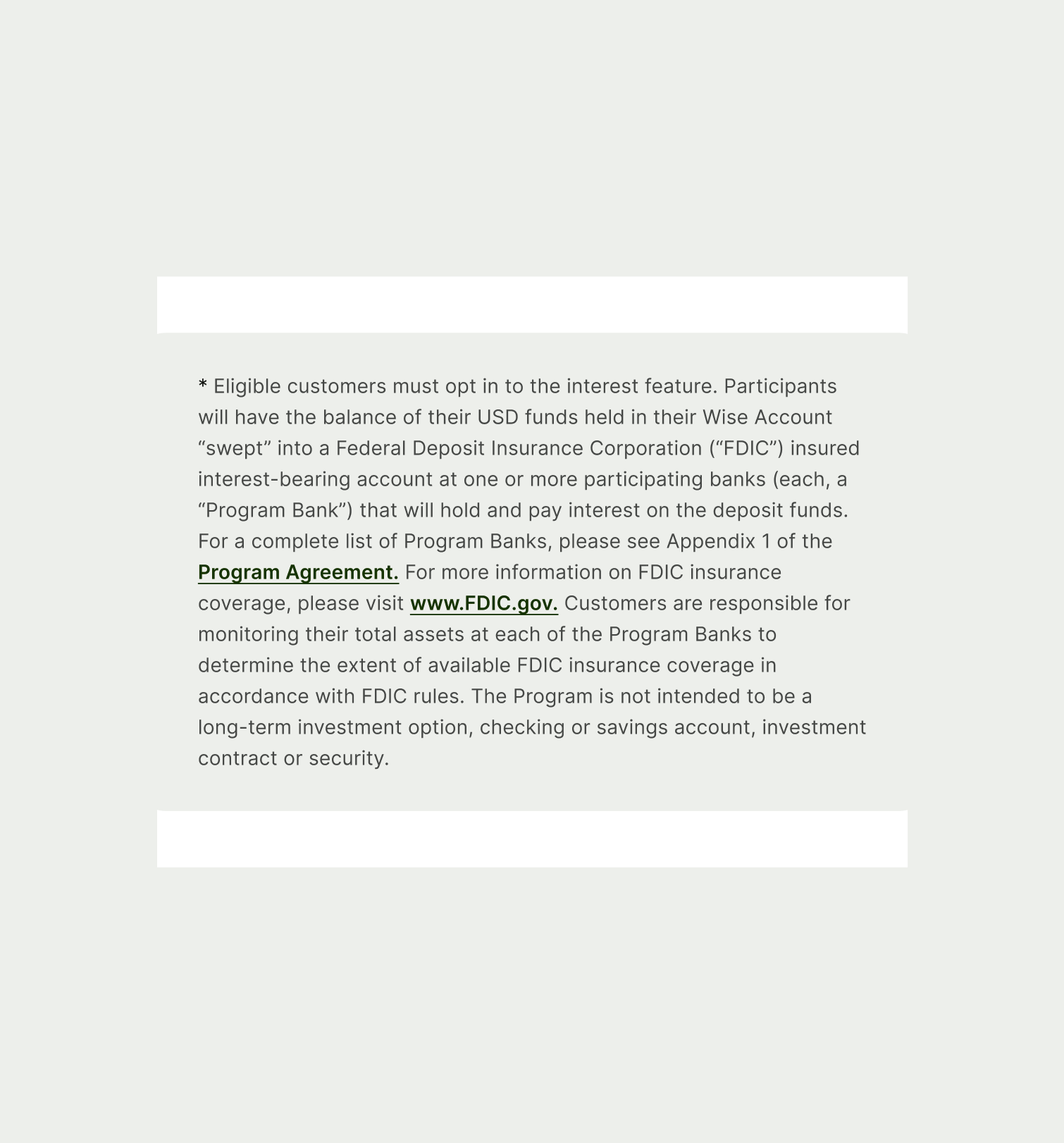 Text Disclaimer pattern on tablet