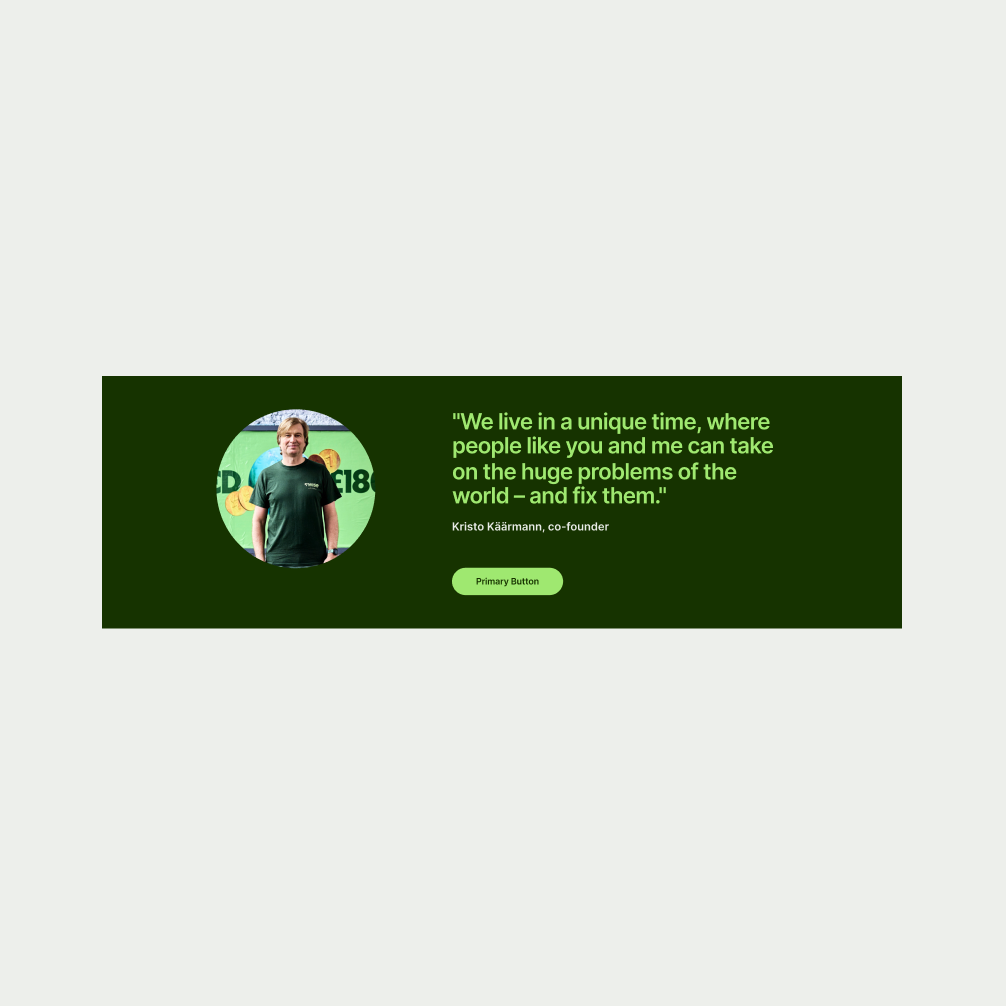 Quote Text pattern in Forest Green theme