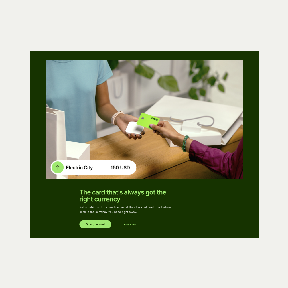 Feature Section Wide pattern in Forest Green theme