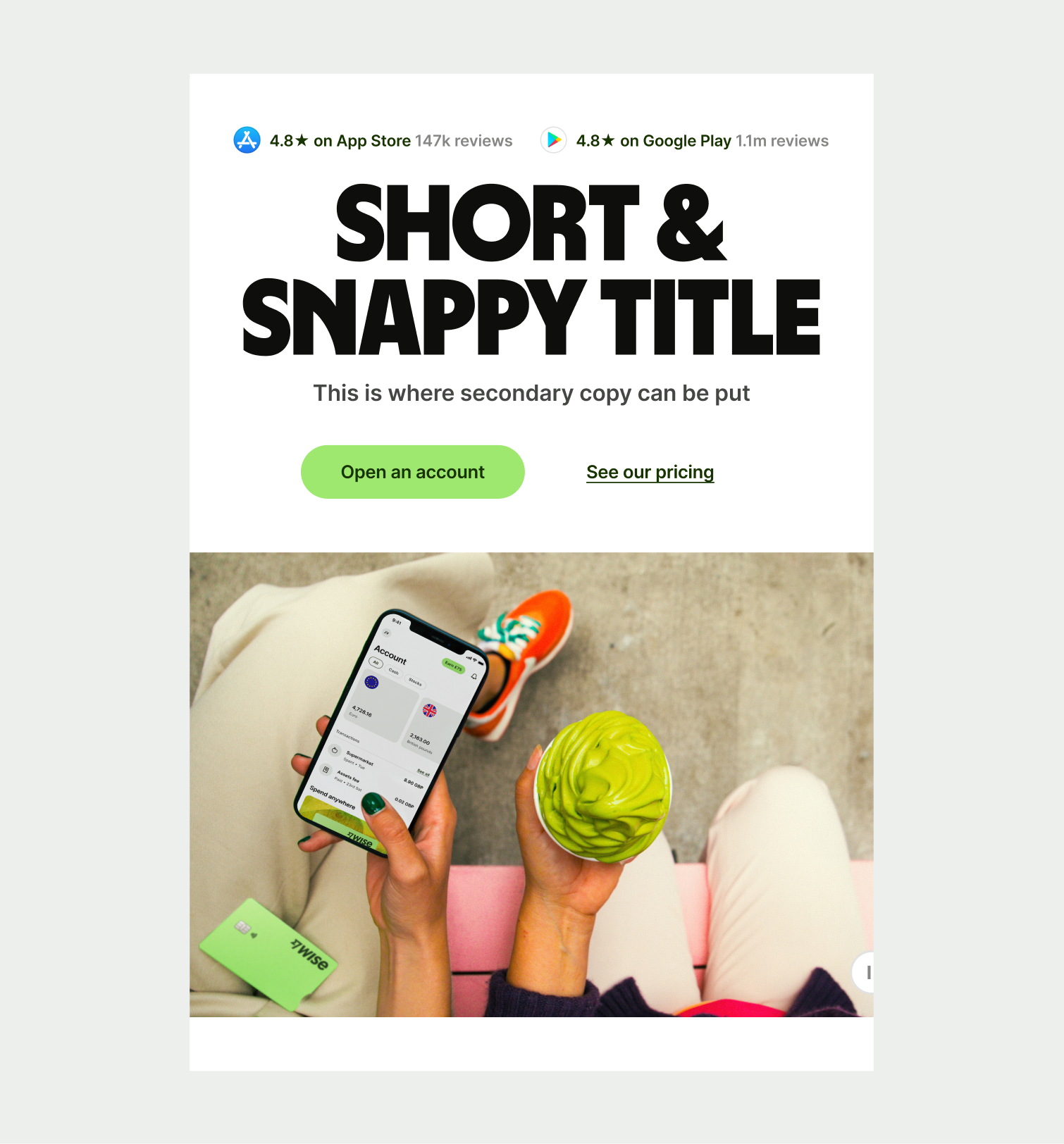 Hero Large pattern on tablet