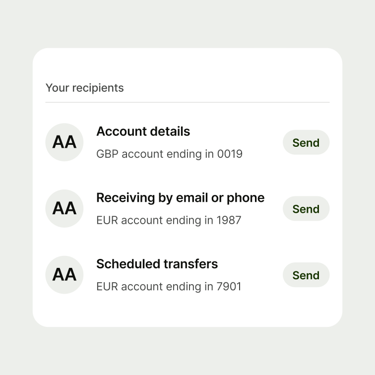 Two screenshots from within the app of the account screen.