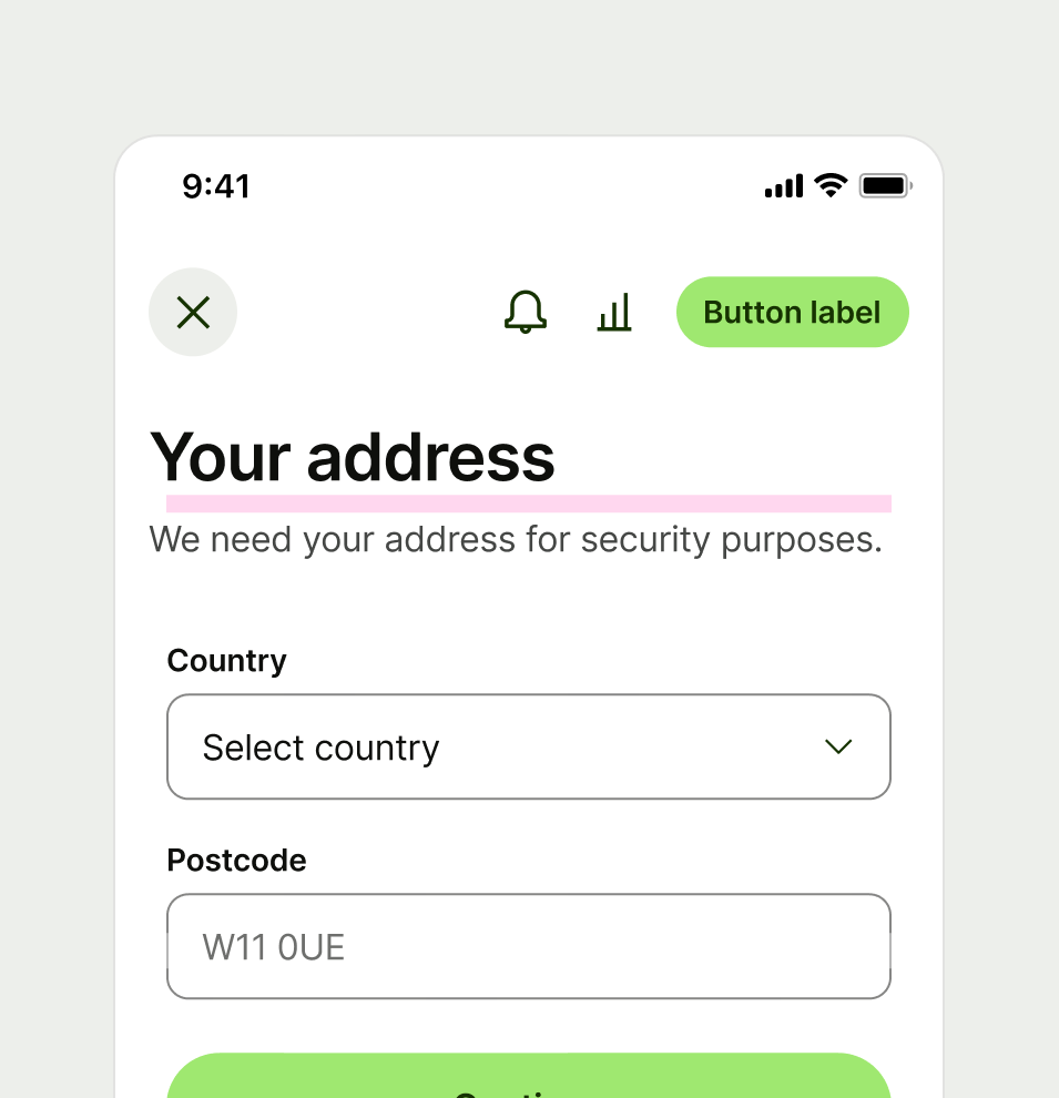 screen title to body