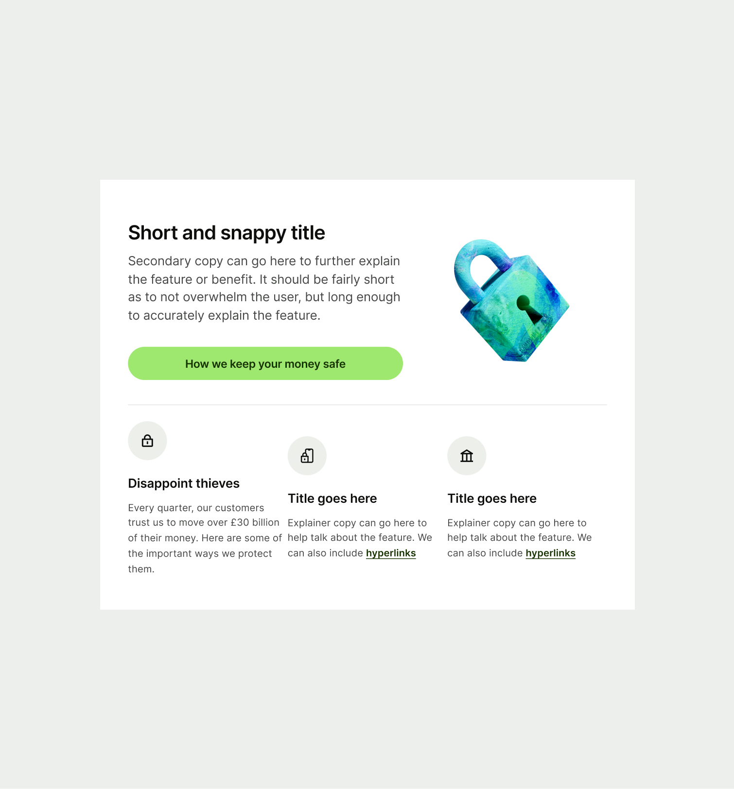 Highlight Trust pattern on tablet