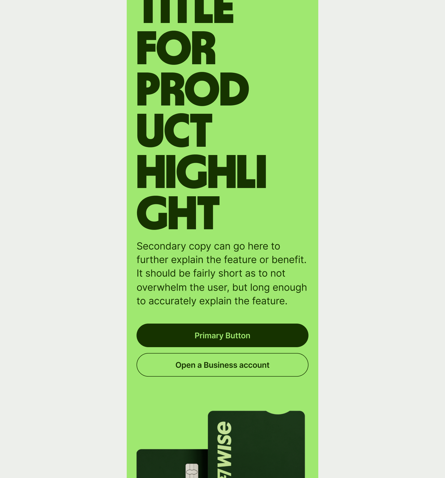 Highlight Product pattern on mobile