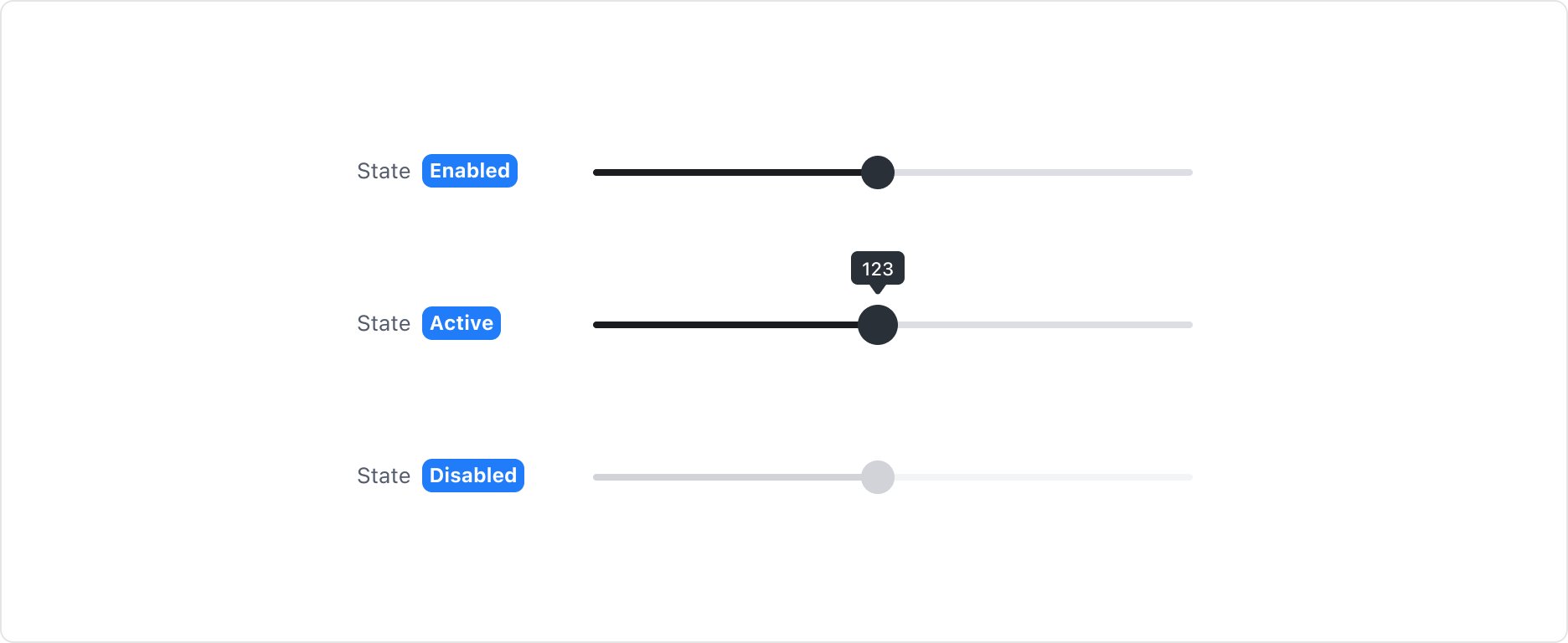 Slider의 State - Enabled, Active, Disabled