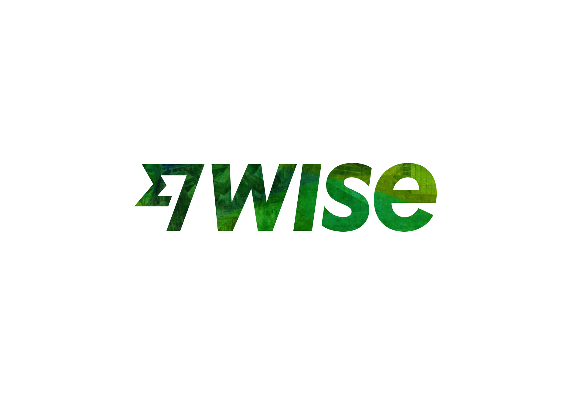 The Wise logo as a mask for a tapestry.