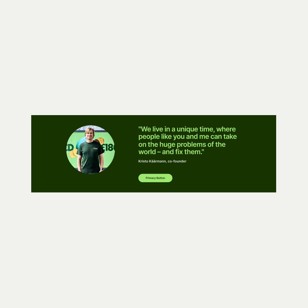 Quote Text pattern in Forest Green theme