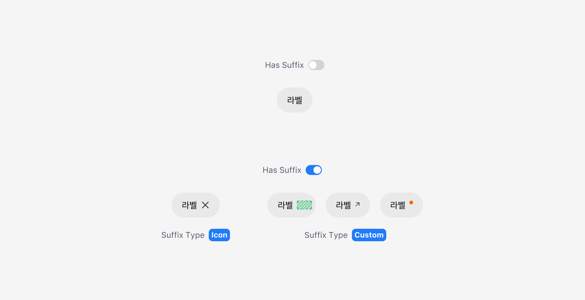 Chip의 Suffix Property - Icon, Custom
