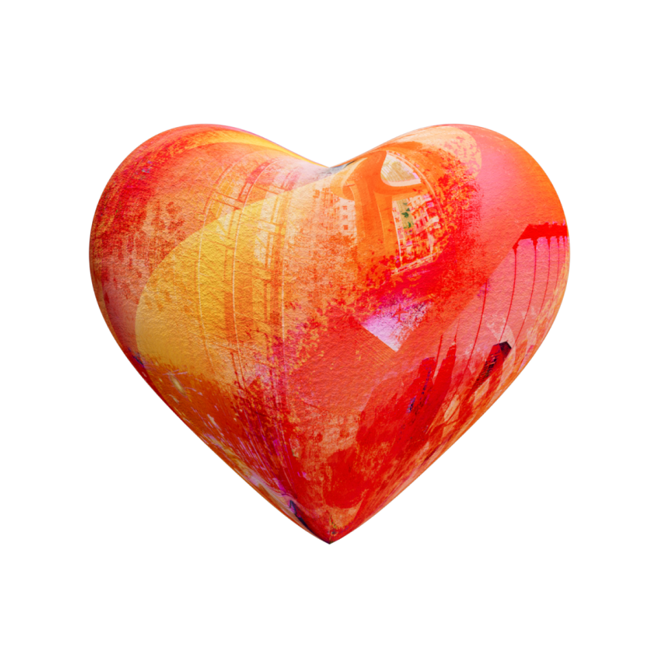 A 3D illustration of a heart.
