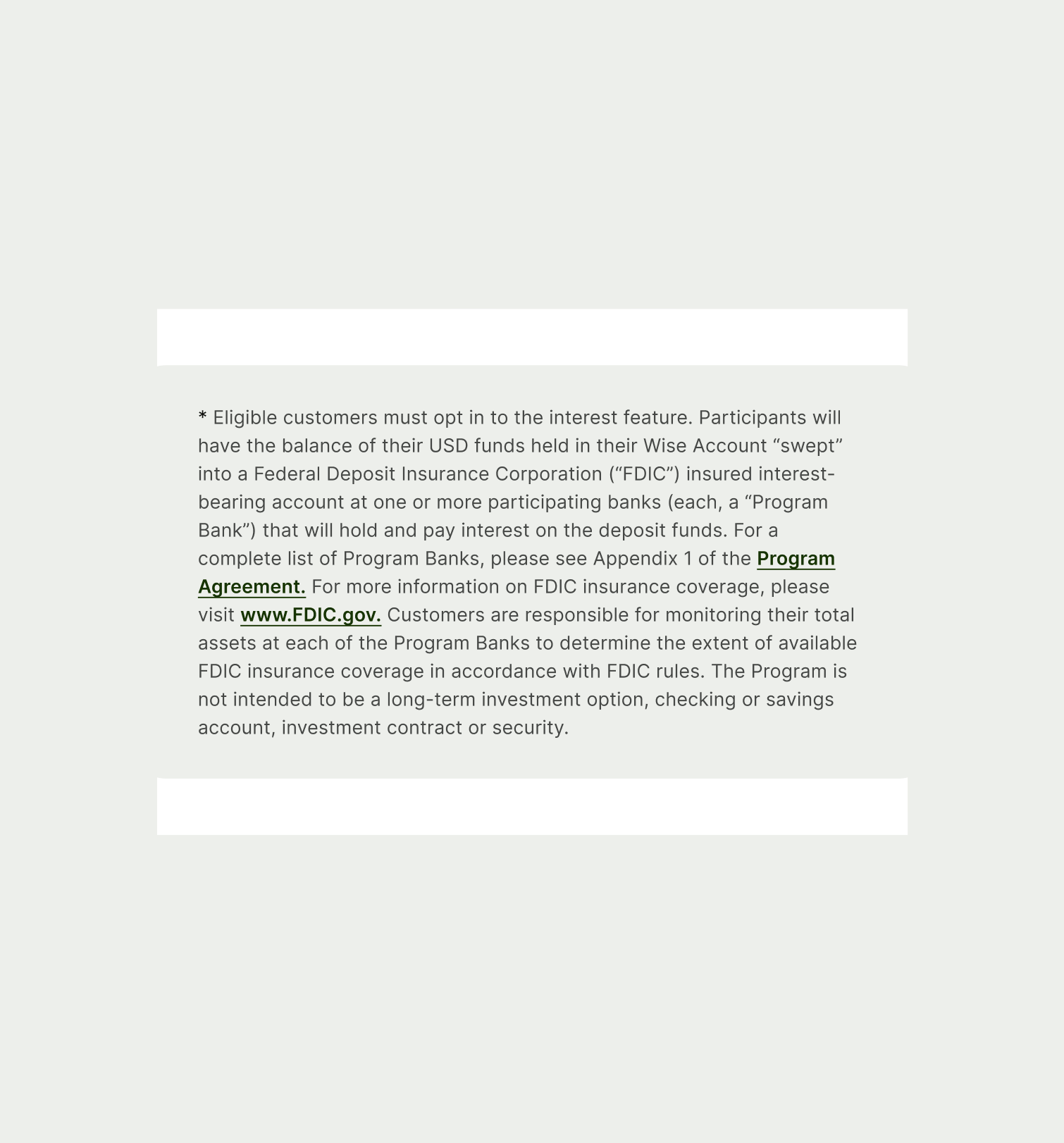 Text Disclaimer pattern on tablet