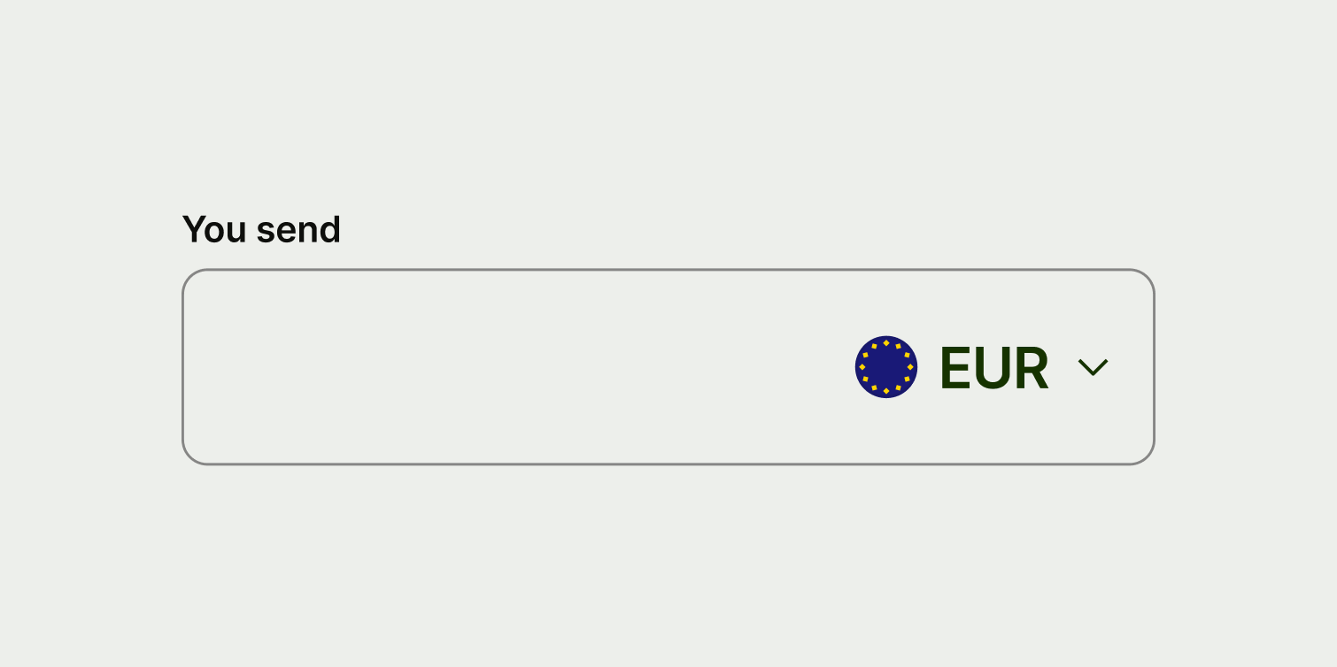 Money input with an inaccurate label.