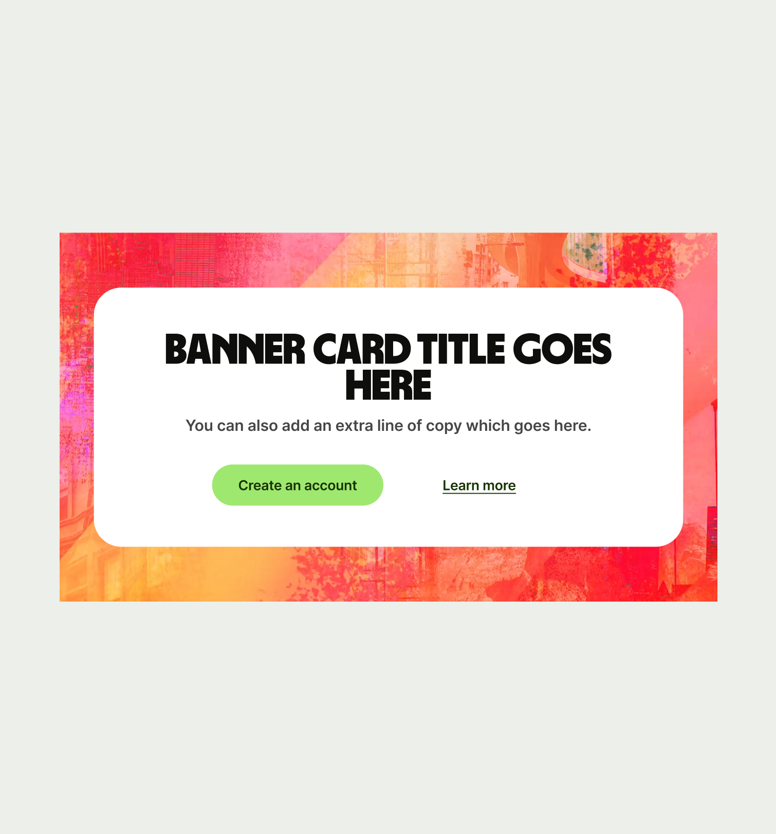 Banner Card pattern on tablet