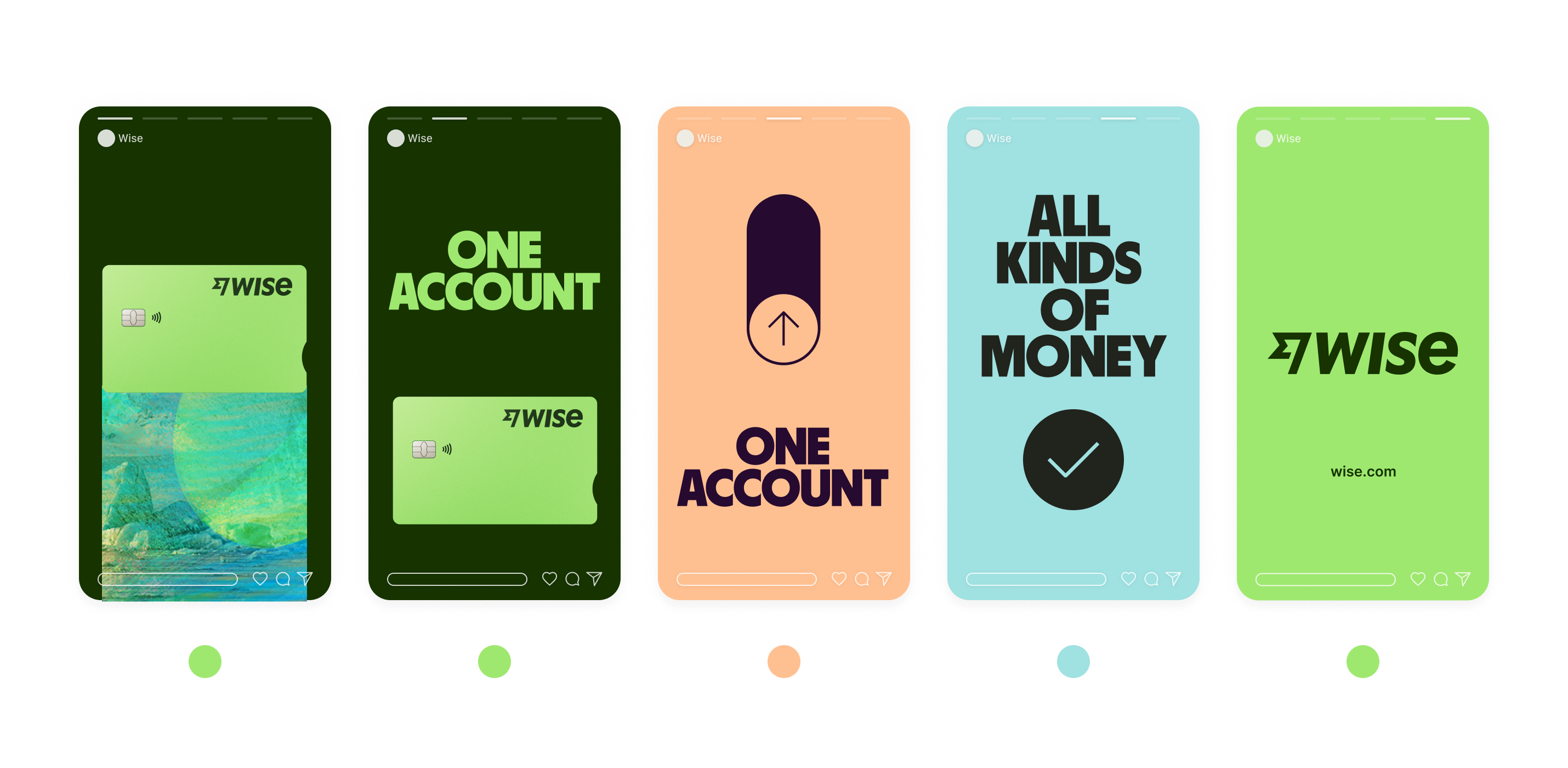 Various app screenshots with highlighted colours.