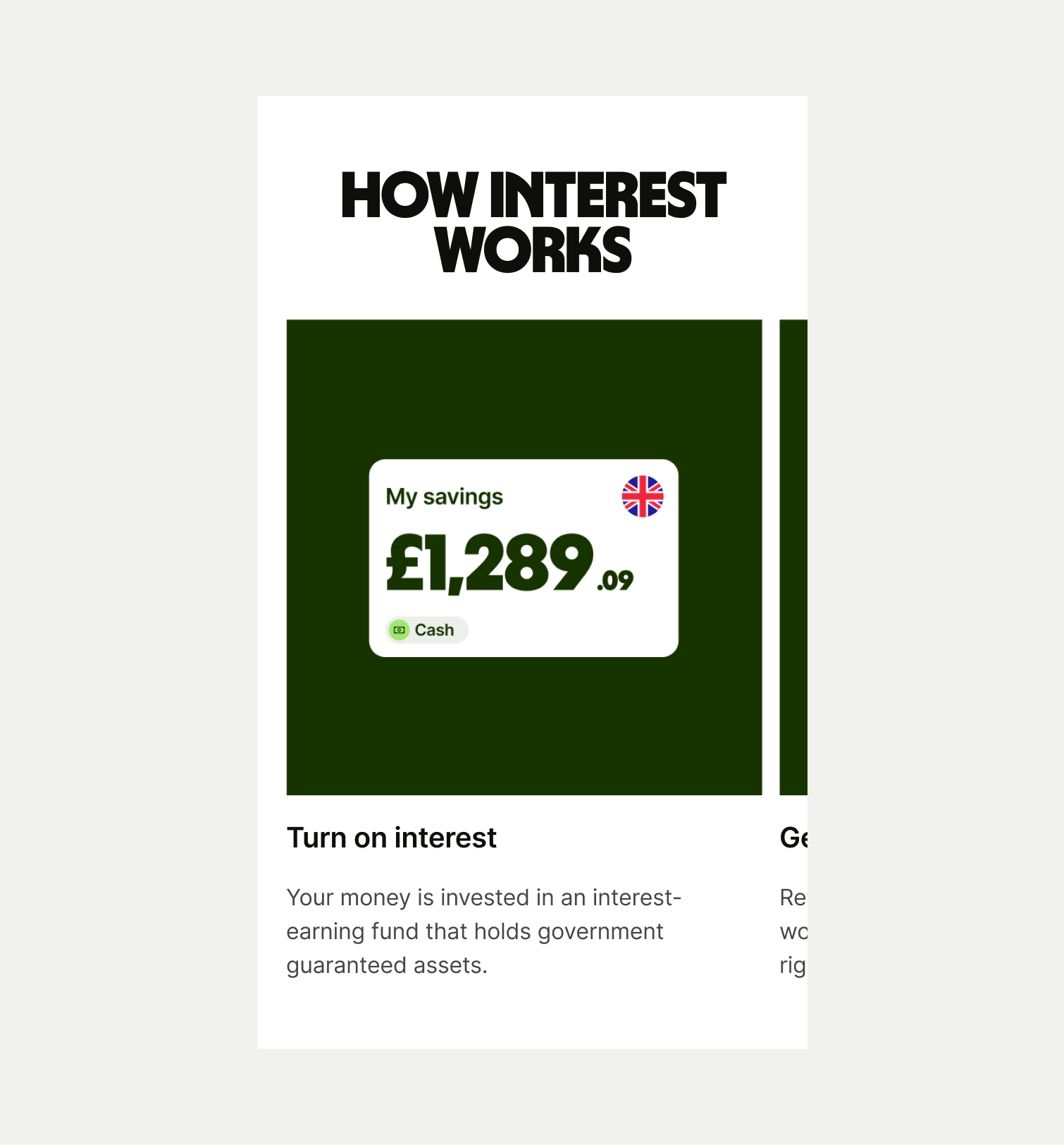 Card Cluster Image pattern on mobile