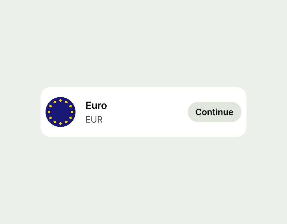 A button item used to continue in a flow