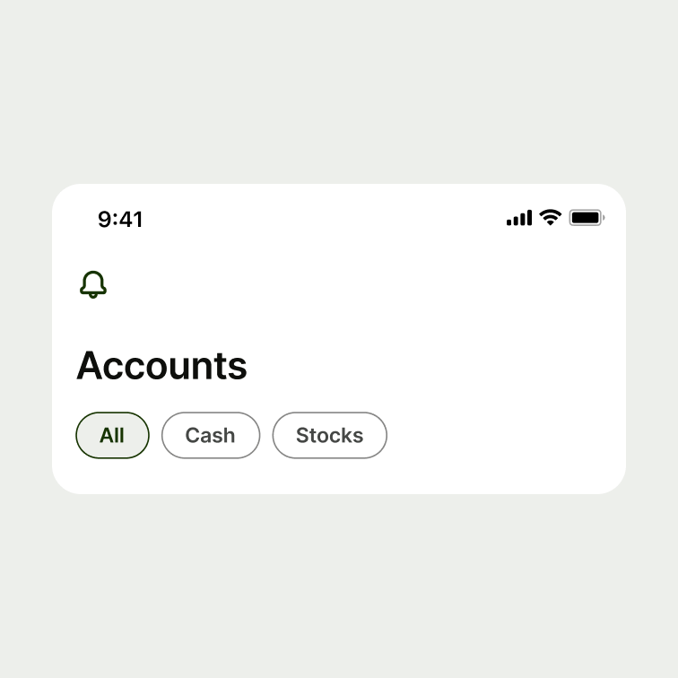 Two screenshots from within the app of the account screen.