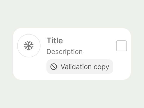 disabled checkbox list item