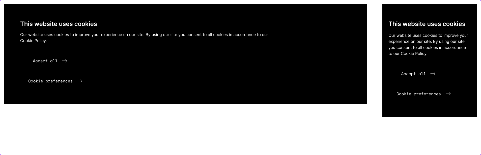 Cookies Banner