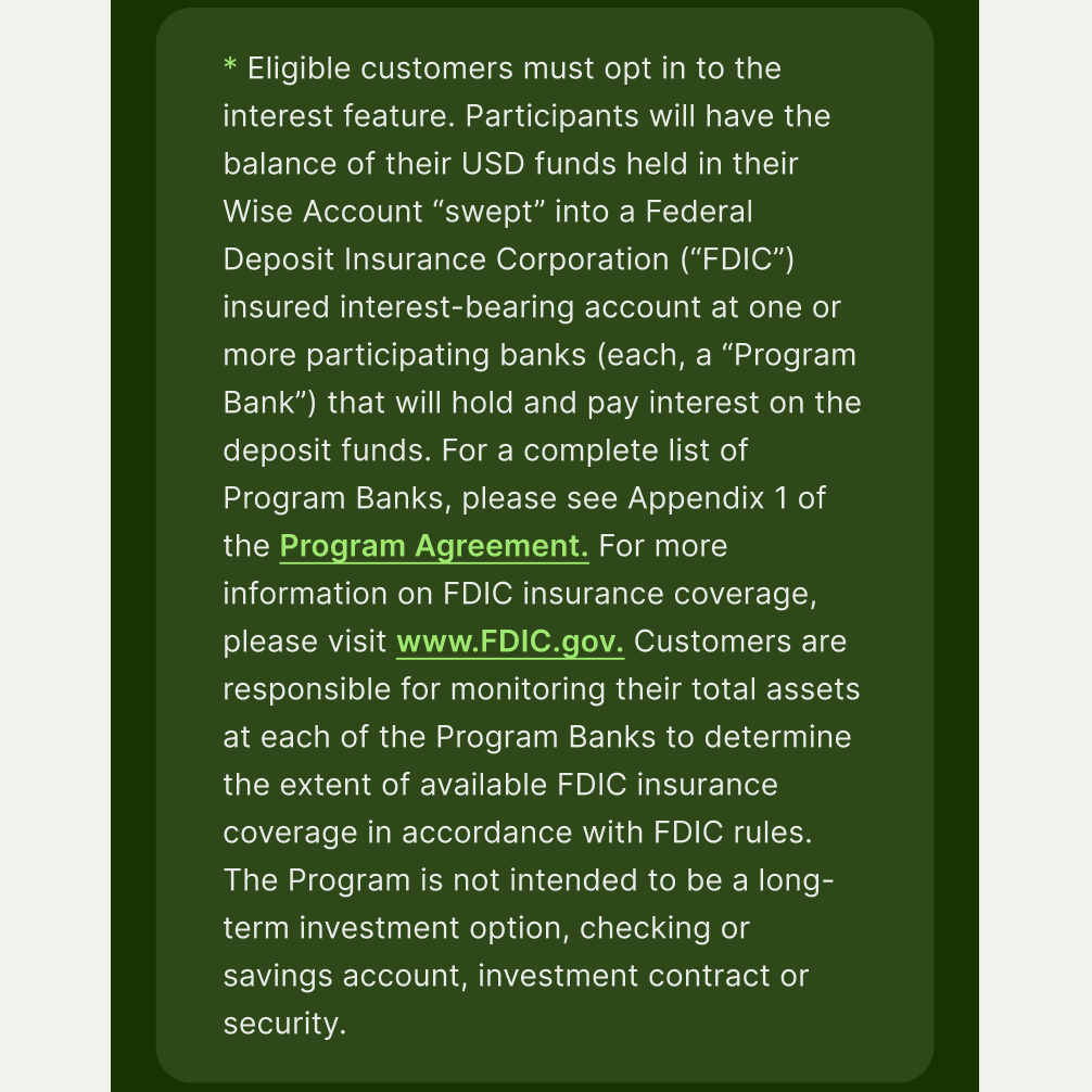 Text Disclaimer pattern in Forest Green theme