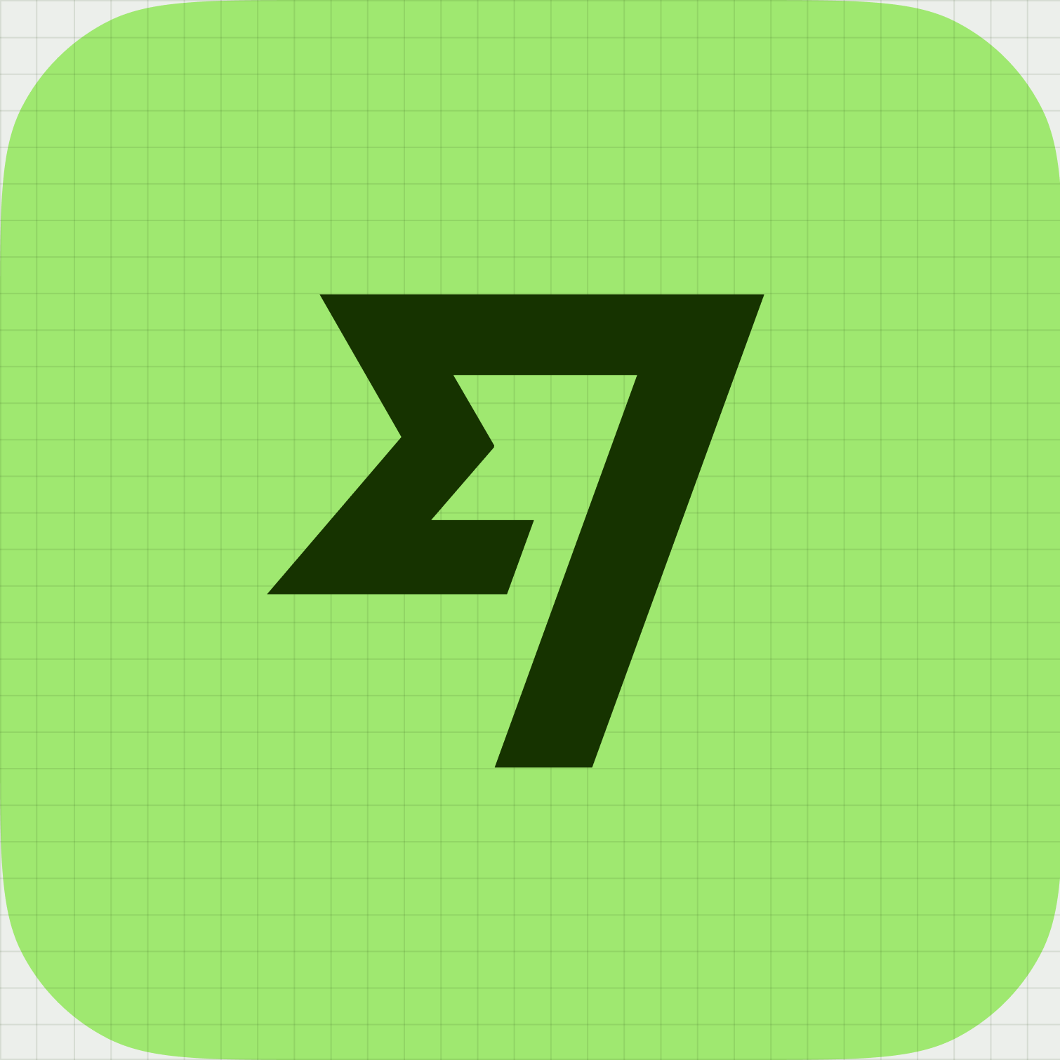 Fast Flag app icon in Forest Green on a Bright Green background