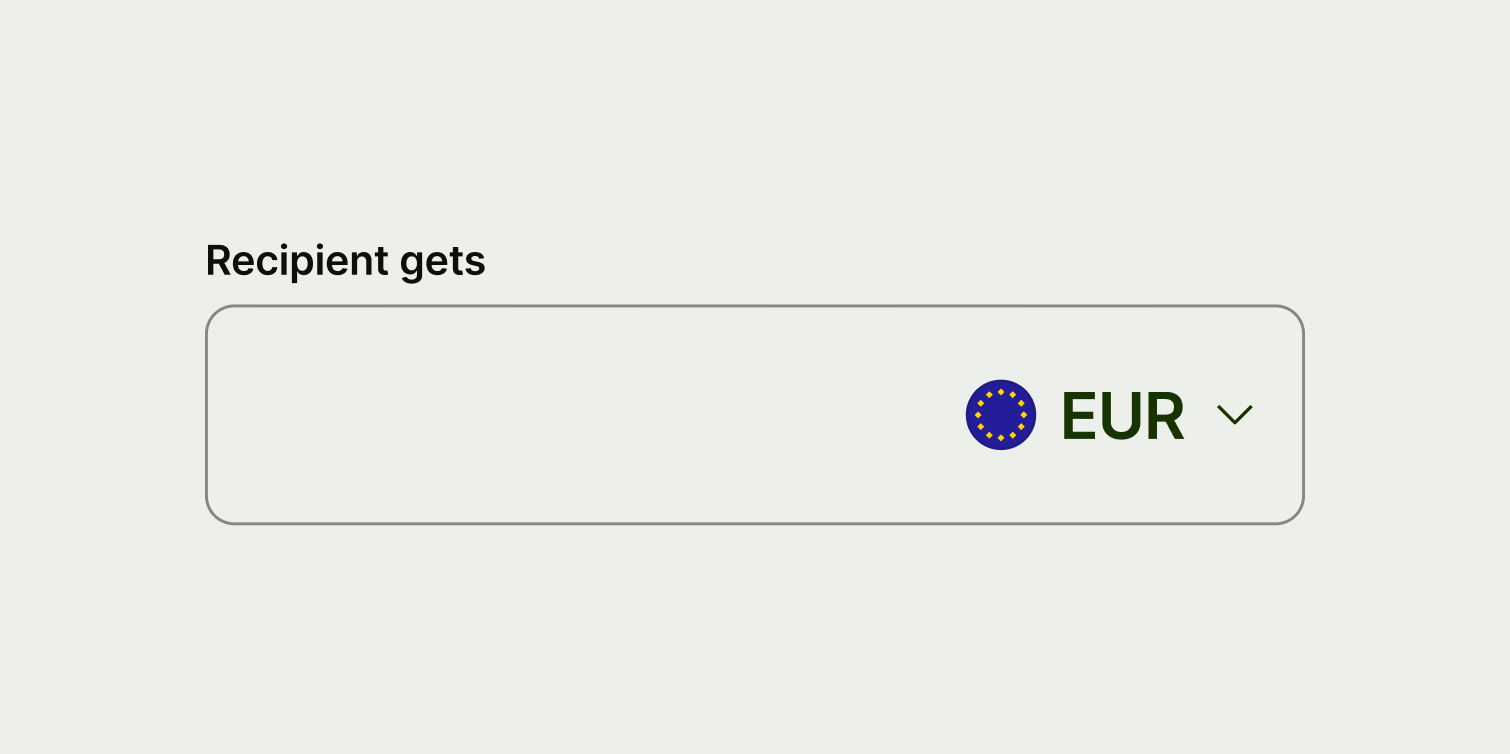 Money input with an accurate label.