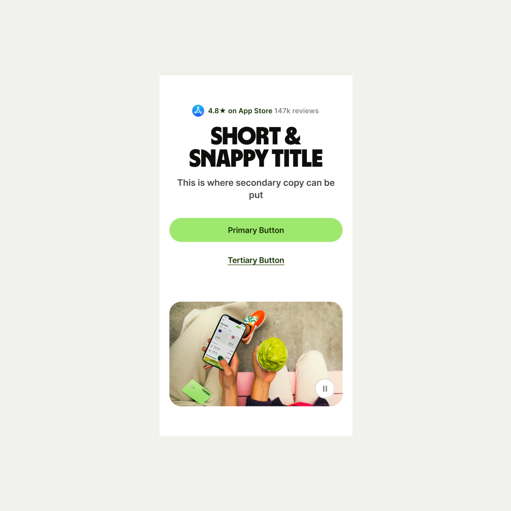 Hero Large pattern in Light theme