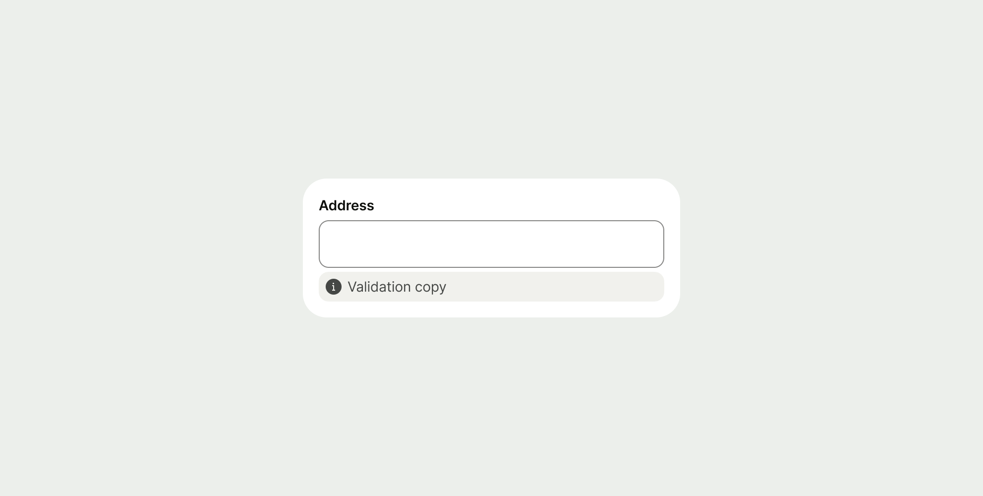 Neutral inline prompt within a text input.