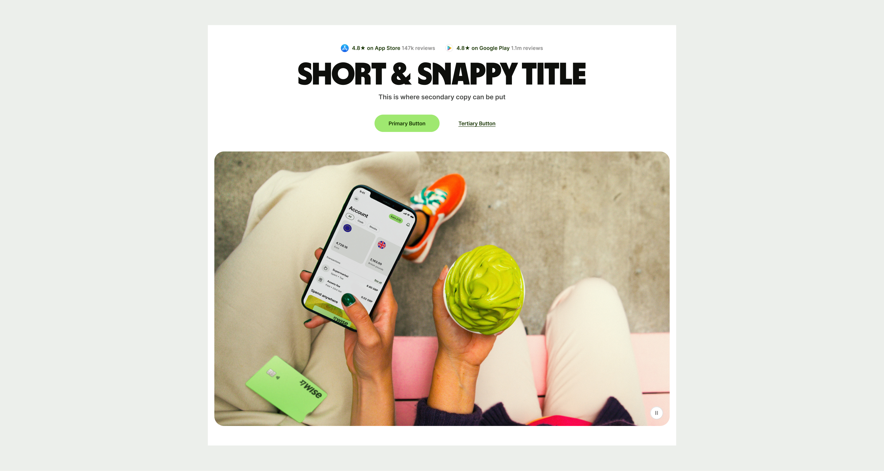 Hero Large pattern in another language