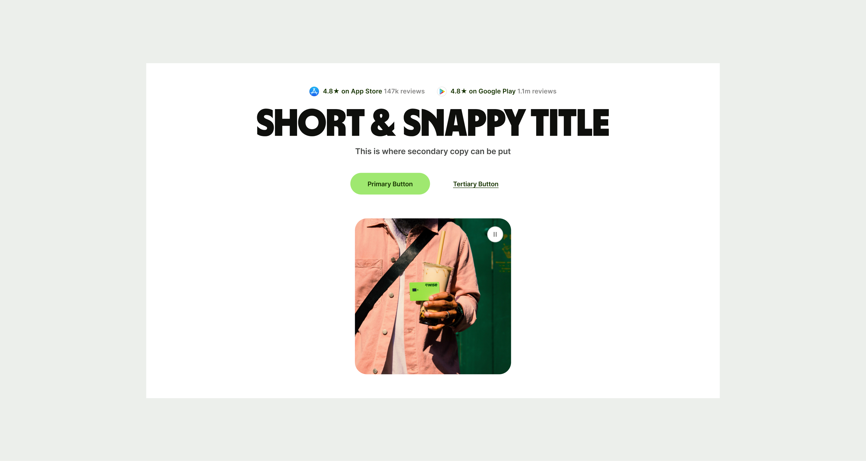 An image of the Hero Small pattern on desktop