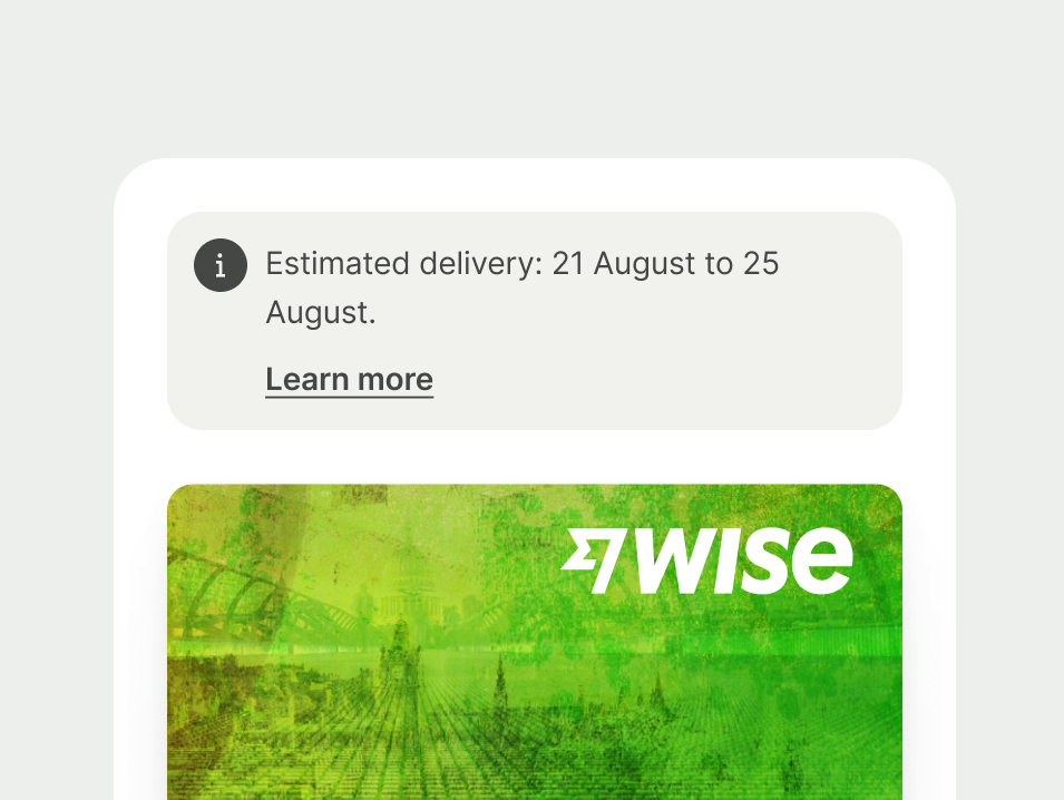 Neutral info prompt within a cards page