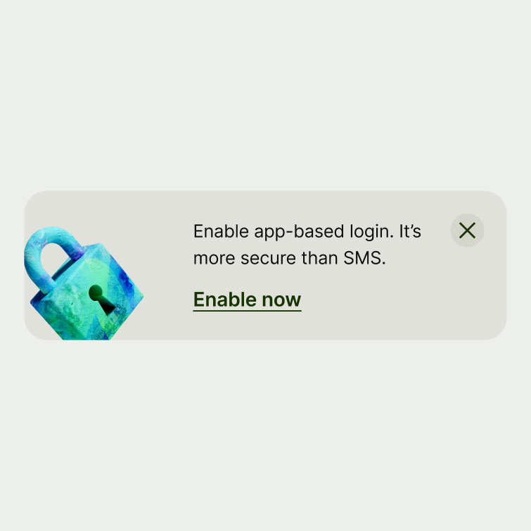A nudge icon with a padlock illustration.