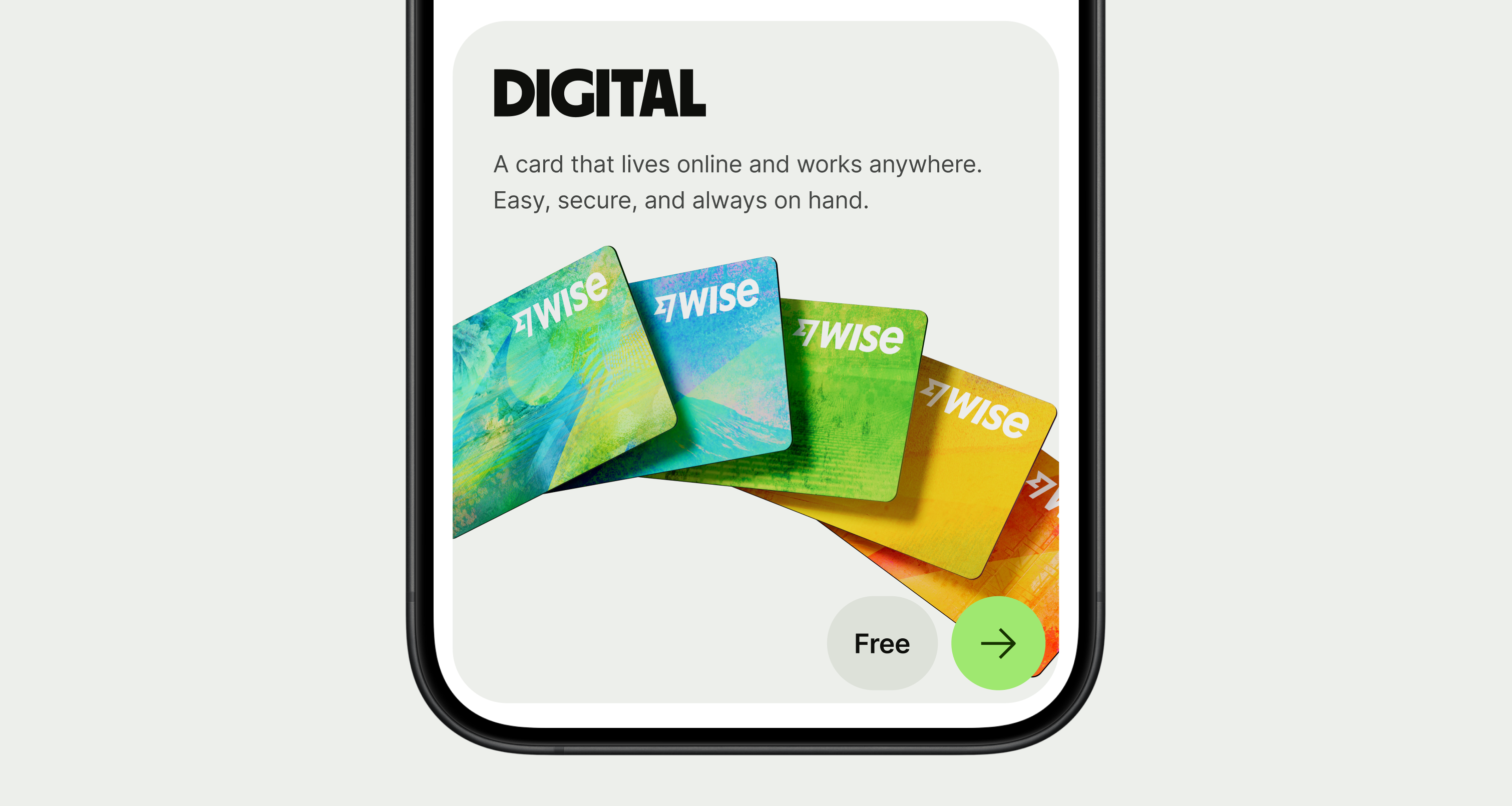 Promo card with icon button