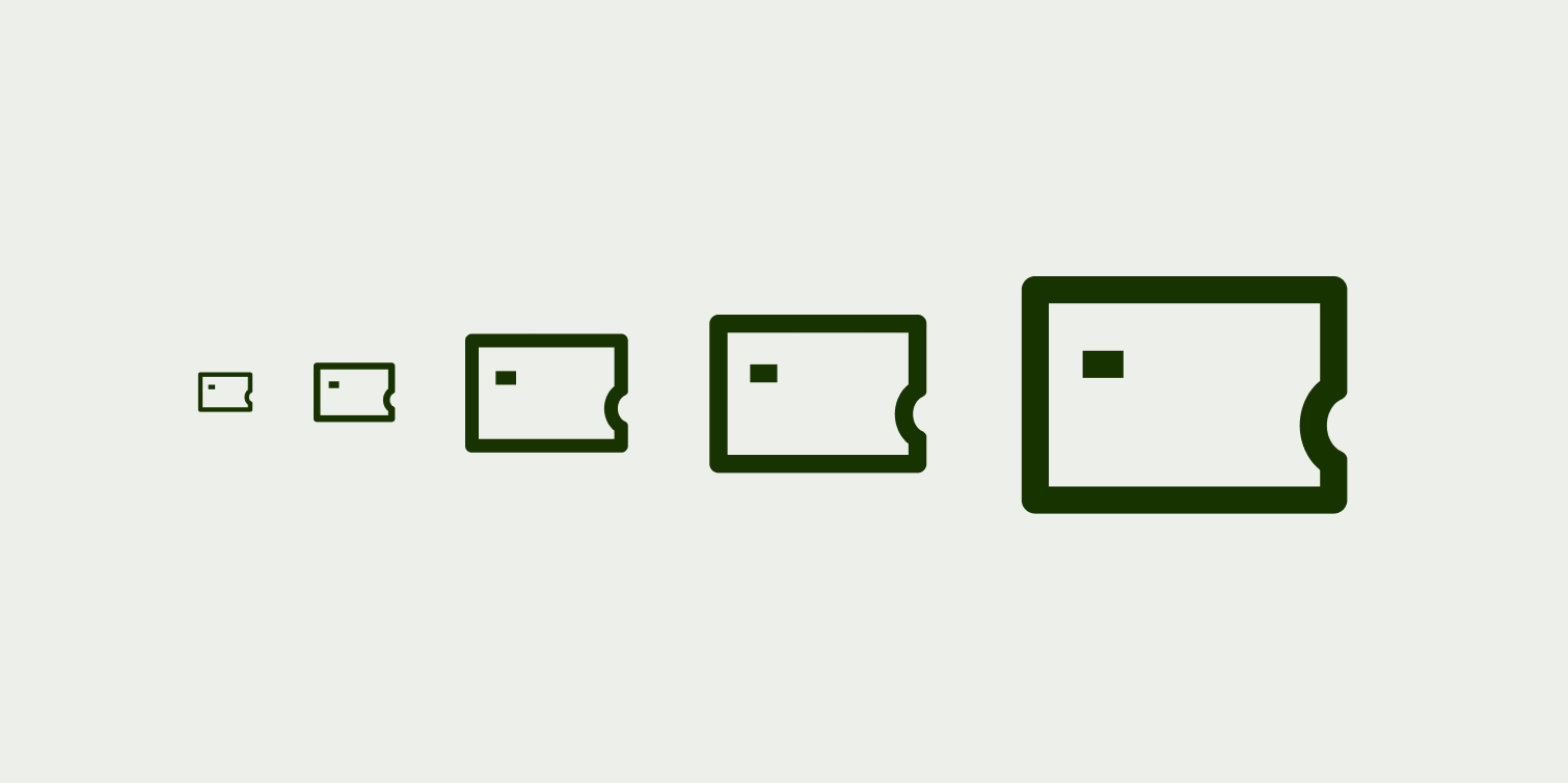 Icons sizes for marketing