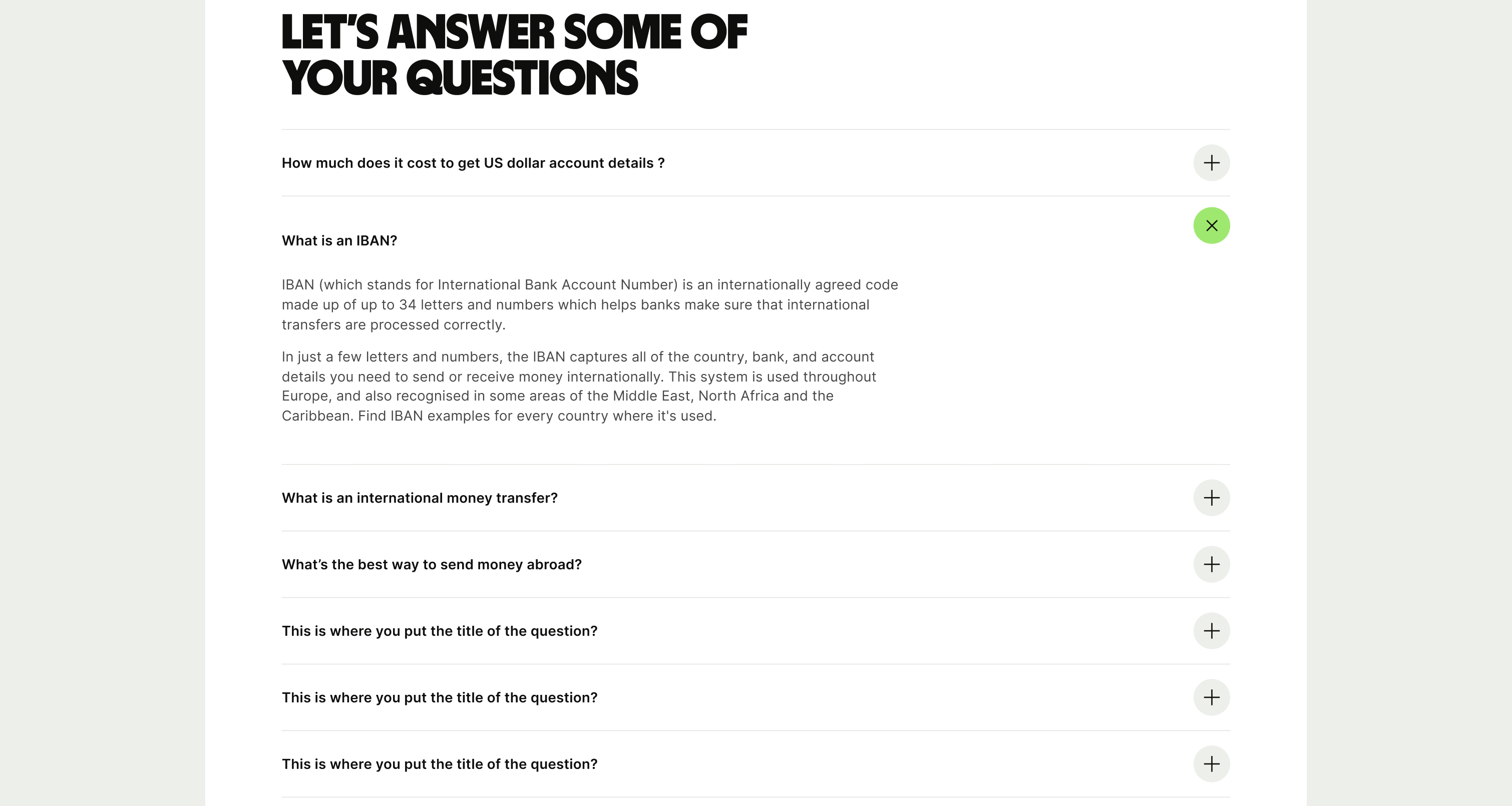 Accordion pattern on desktop