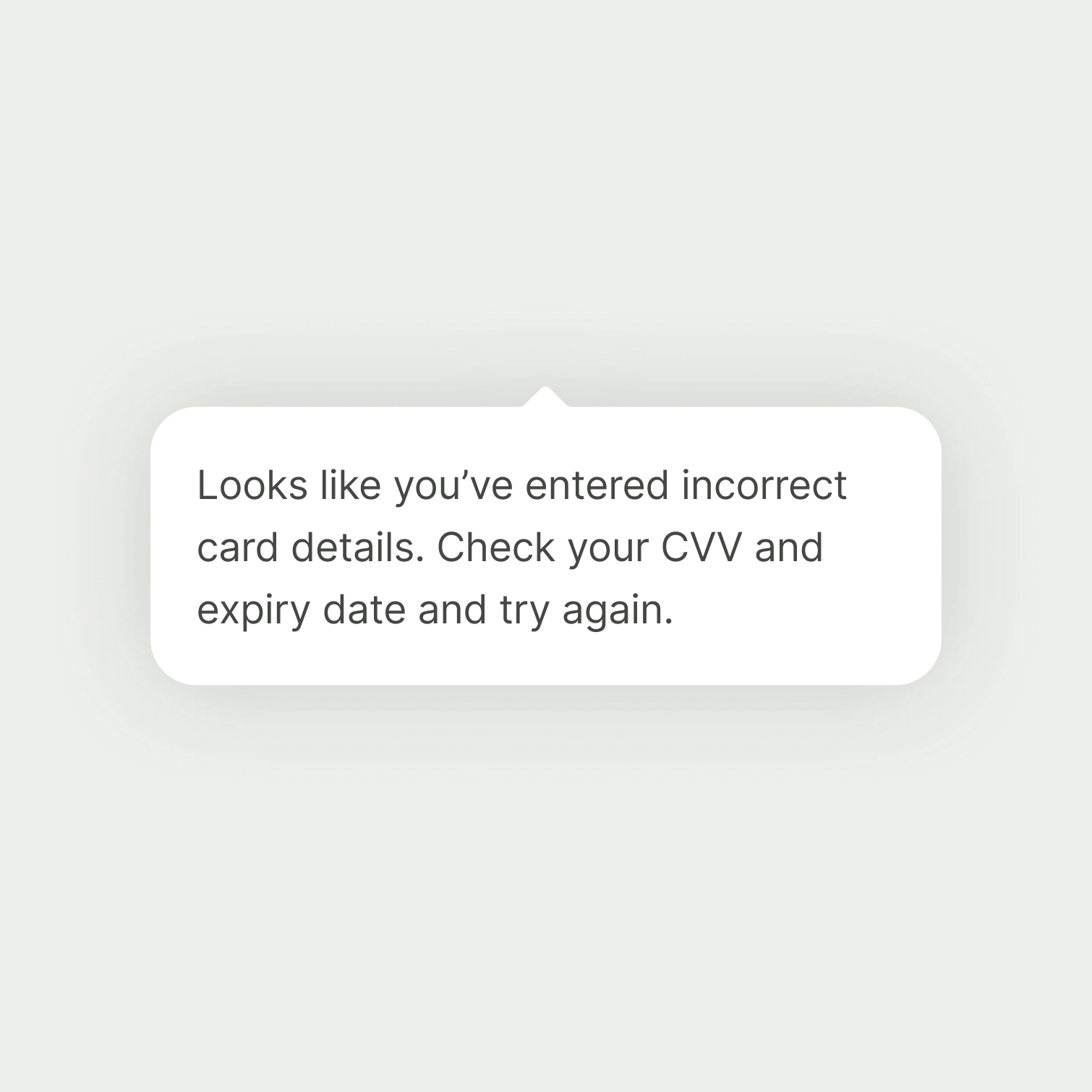 A popover that contains crucial information for the user.